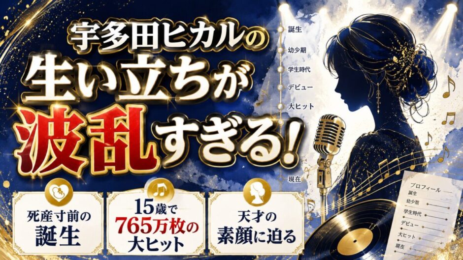 宇多田ヒカルの生い立ちが波乱すぎる！死産寸前の誕生から15歳でFirst Loveを765万枚売り上げた天才の素顔