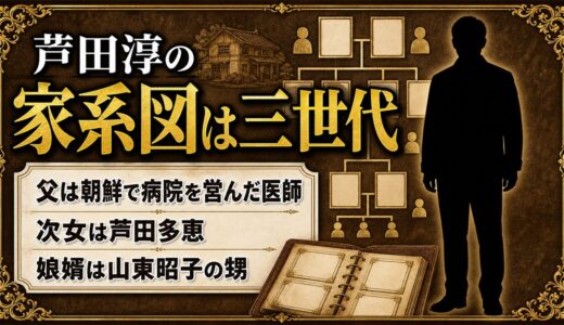 芦田淳の家系図は三世代！娘婿は山東昭子の甥・山東英樹