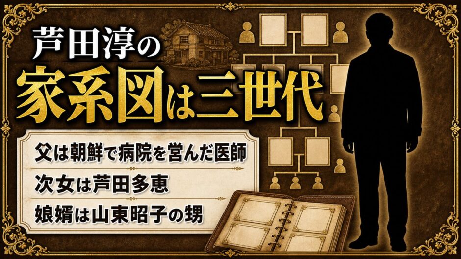 芦田淳の家系図は三世代！娘婿は山東昭子の甥・山東英樹