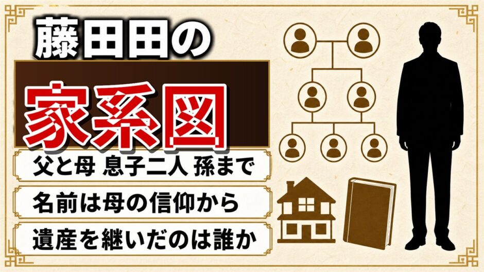 藤田田の家系図｜「田」の一字は母の信仰から！息子2人と491億円の行方