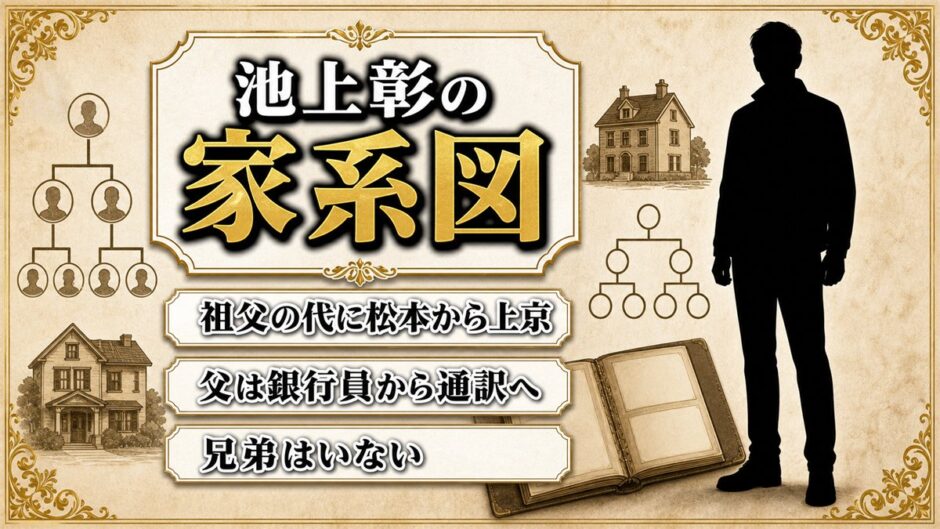 池上彰の家系図は祖父の代に松本から上京！父が47歳のときの子で兄弟はなし