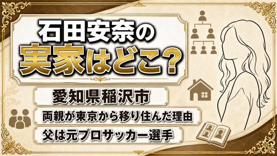 石田安奈の実家は愛知県稲沢市！東京から移住した理由と金持ち説の中身