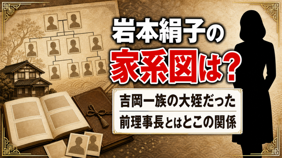 岩本絹子の家系図は吉岡一族の大姪！前理事長・吉岡俊正とはとこ関係