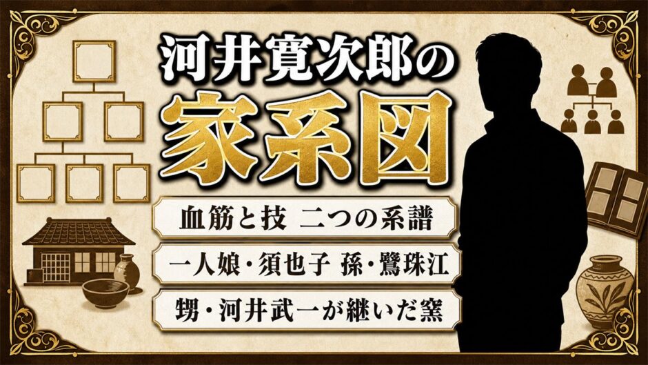 河井寛次郎の家系図は血筋と技の二本立て！記念館を継いだ孫と窯を継いだ甥