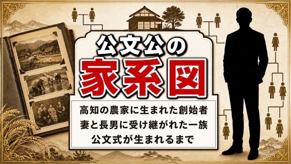 公文公の家系図は高知の農家から始まった！妻と長男に受け継がれた一族のその後