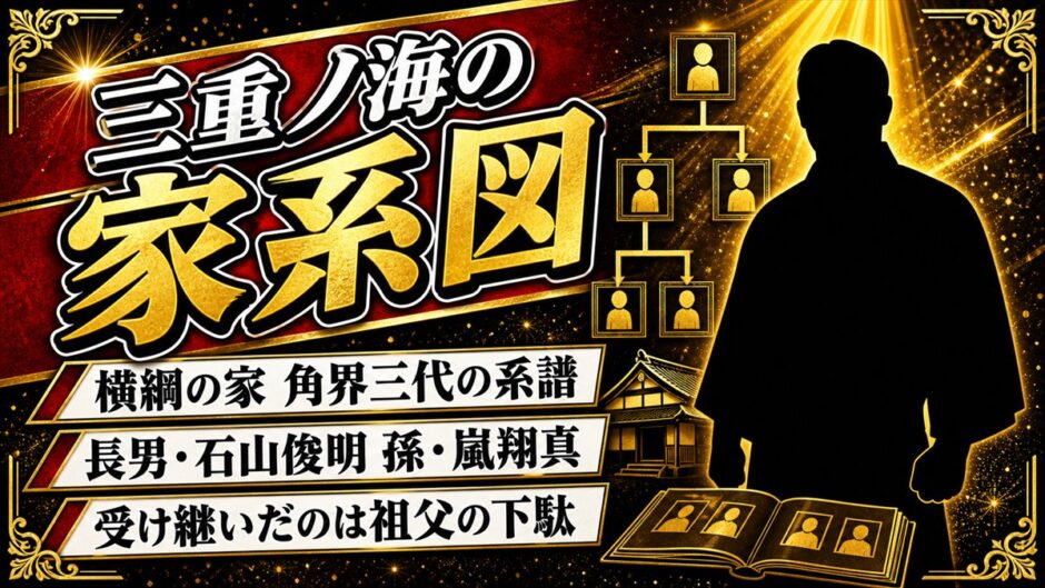 三重ノ海の家系図は角界から芸能へ三代！孫・嵐翔真が受け継いだ祖父の下駄