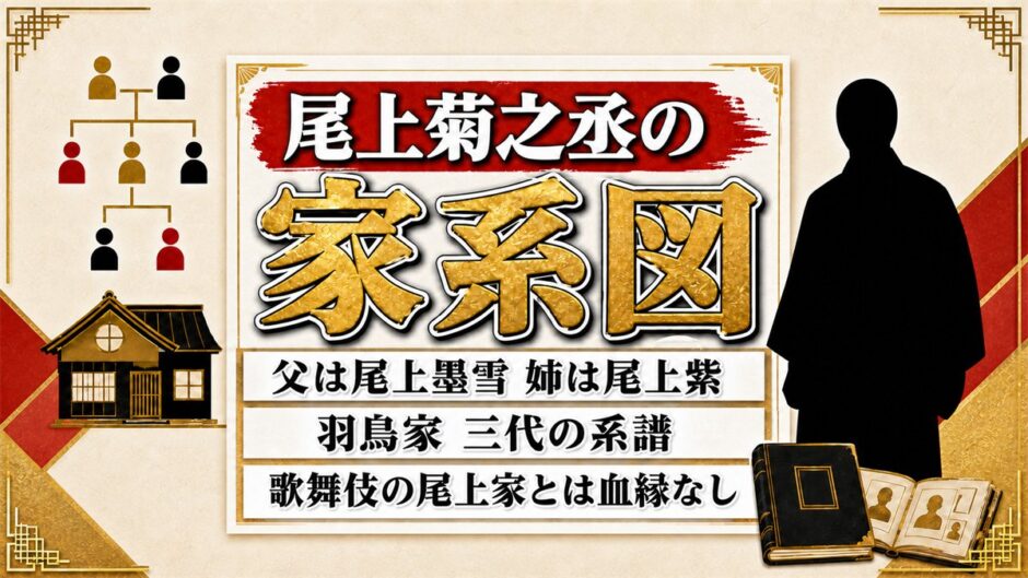 尾上菊之丞の家系図は羽鳥家三代の系譜！尾上菊五郎家と血縁がない理由