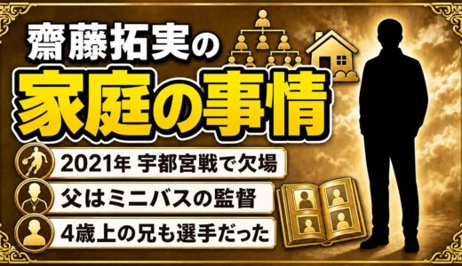 齋藤拓実の家庭の事情は非公表！2021年の欠場と、父がミニバス監督だった家族背景を調査