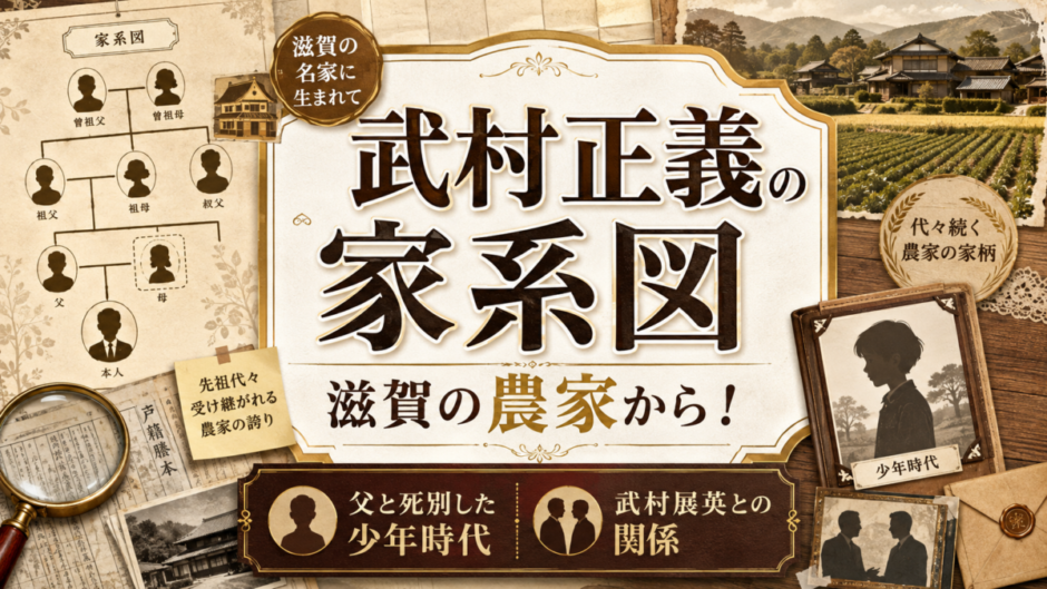 武村正義の家系図は滋賀の農家から！父と死別した少年時代と武村展英との関係
