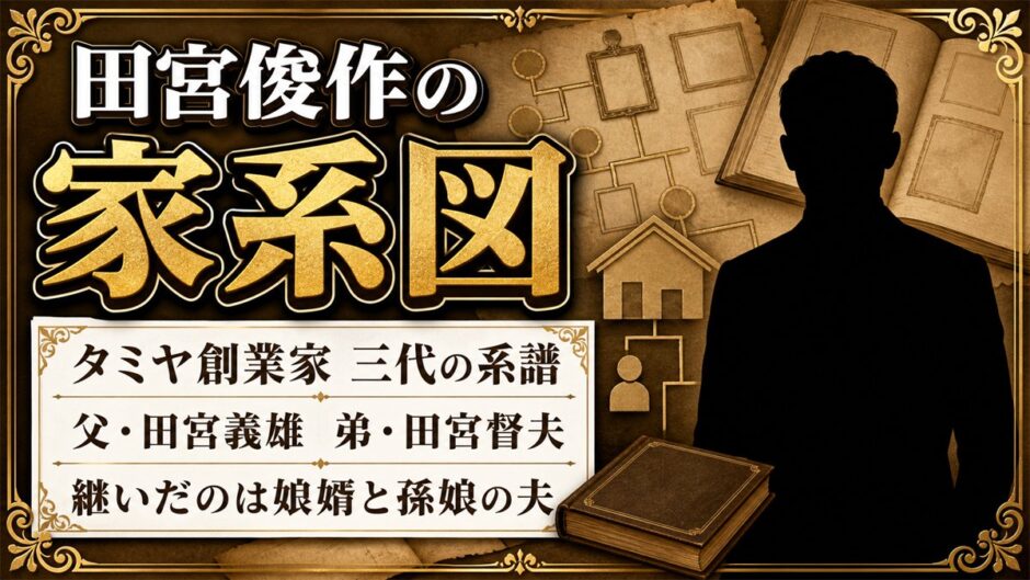 田宮俊作の家系図はタミヤ創業家三代！息子ではなく娘婿と孫娘の夫が継いだ理由