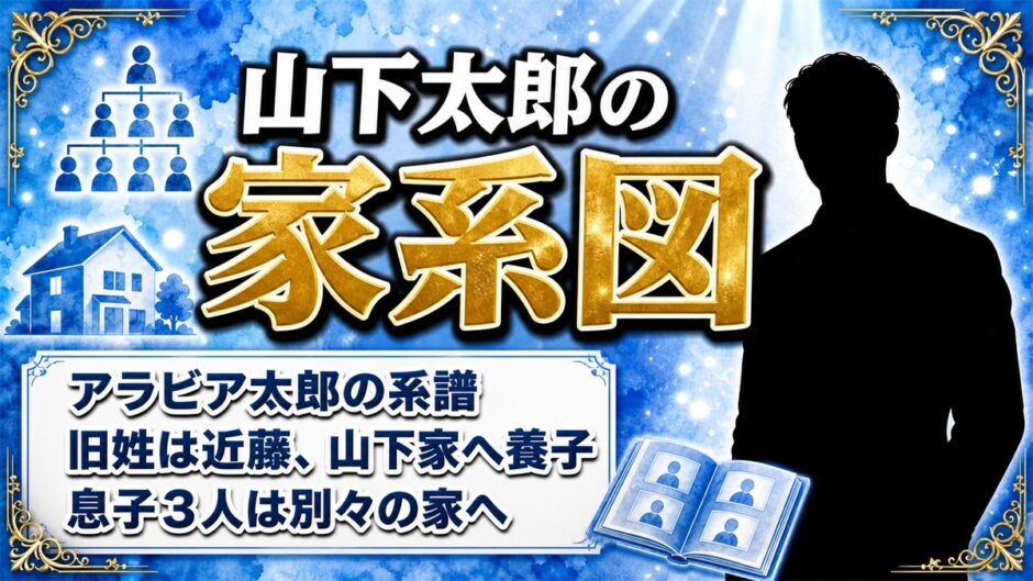 山下太郎の家系図は養子でつながる！息子3人が別姓になった理由