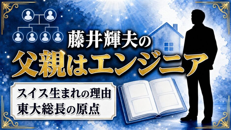 藤井輝夫の父親はエンジニア！スイス生まれになった父の仕事の事情とは？