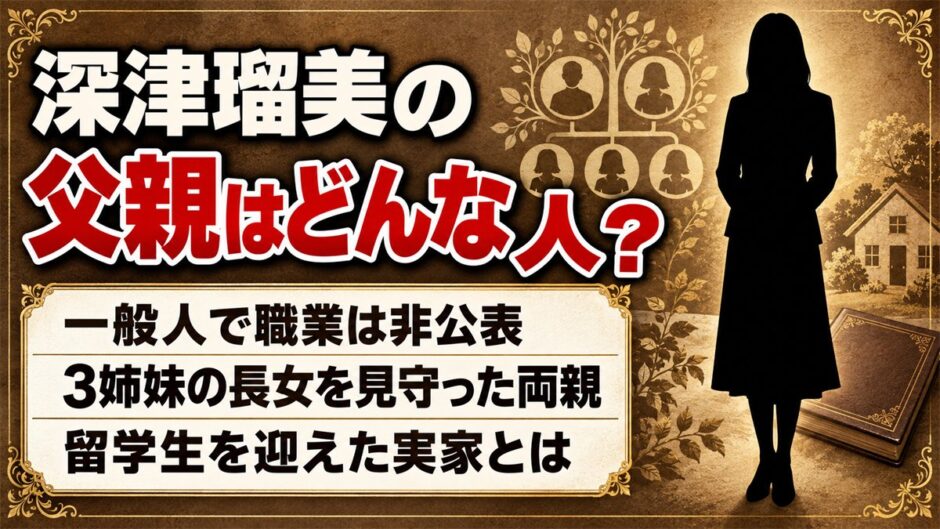 深津瑠美の父親は一般人で職業は非公表！両親が留学生を迎えていた実家とは？