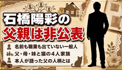石橋陽彩の父親はどんな人？父・母・妹と猫のさっちゃんがいる家庭とは