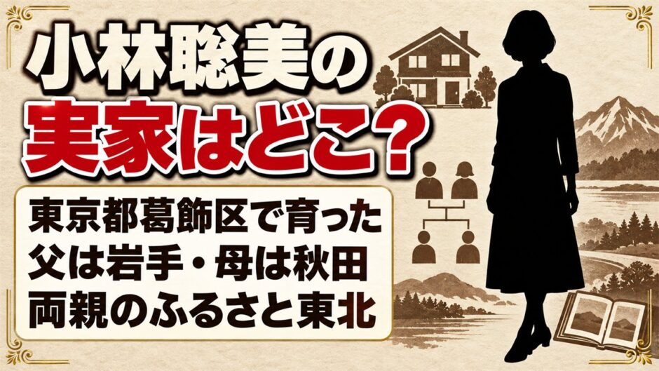 小林聡美の実家は東京都葛飾区！大工の父と母が生まれた東北の町とは