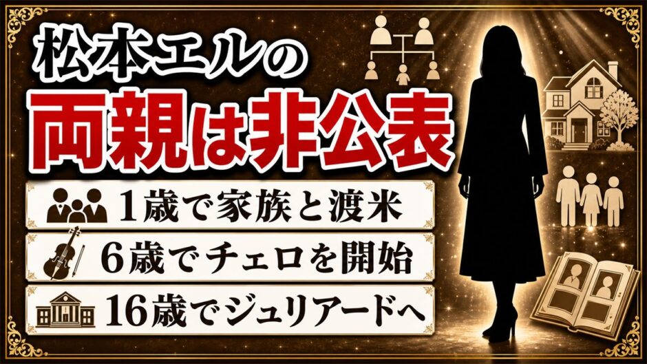 松本エルの両親は名前も職業も非公表！唯一分かっている1歳での渡米とは？