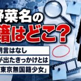 清野菜名の国籍は日本の可能性が高い|韓国説と主演作『東京無国籍少女』の関係とは