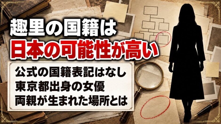 趣里の国籍は日本の可能性が高い｜両親の水谷豊と伊藤蘭が生まれた場所とは