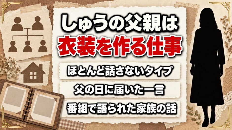 スナックラジオのしゅうの父親は衣装を作る仕事！父の日に届いたLINEの一言とは？