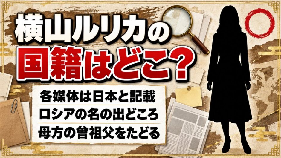 横山ルリカの国籍は日本と各媒体が記載！ロシアの名が出るのは母方の曾祖父