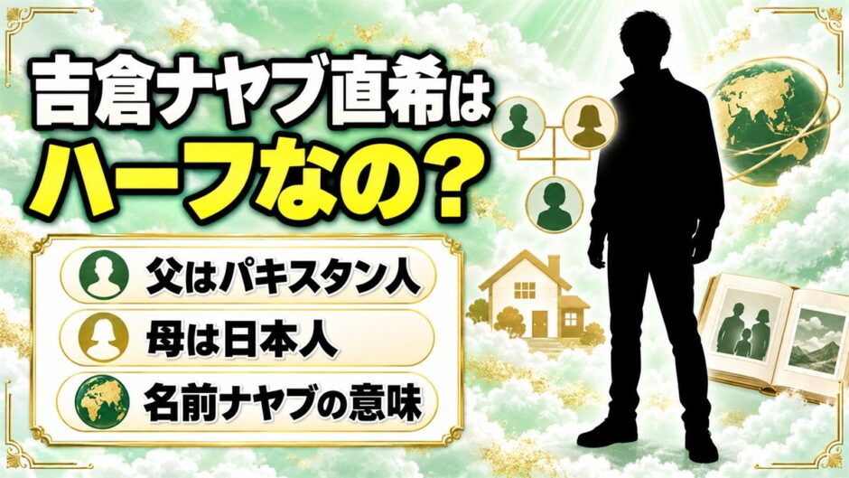 吉倉ナヤブ直希はハーフで父はパキスタン人！名前のナヤブが持つ意味とは？