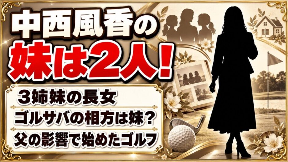 中西風香の妹は2人！ゴルサバで組んだ関西出身コンビの相手は妹？
